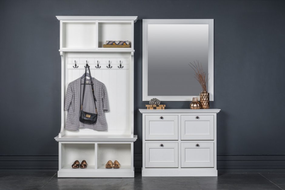 Вешалка в коридор с обувницей