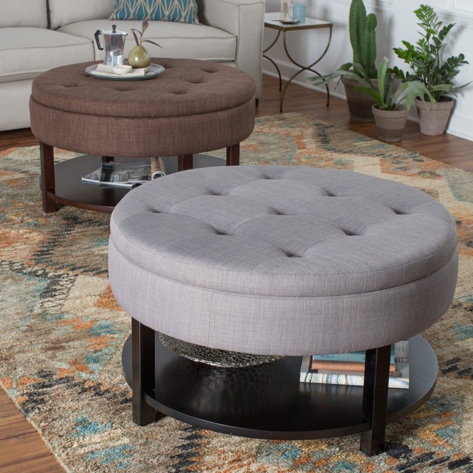 Пуф-столик круглый