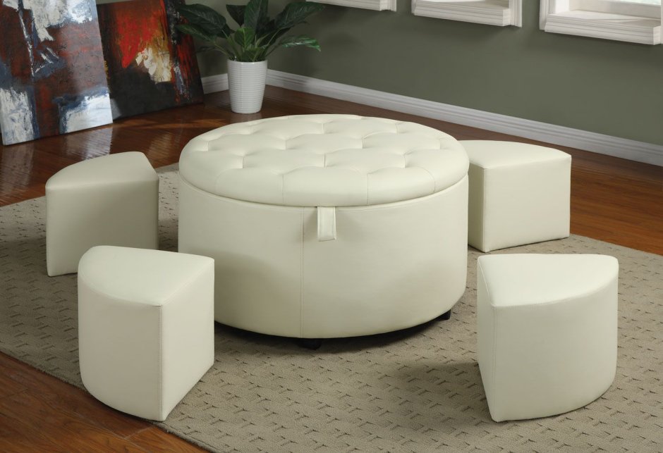 Круглый стол пуф