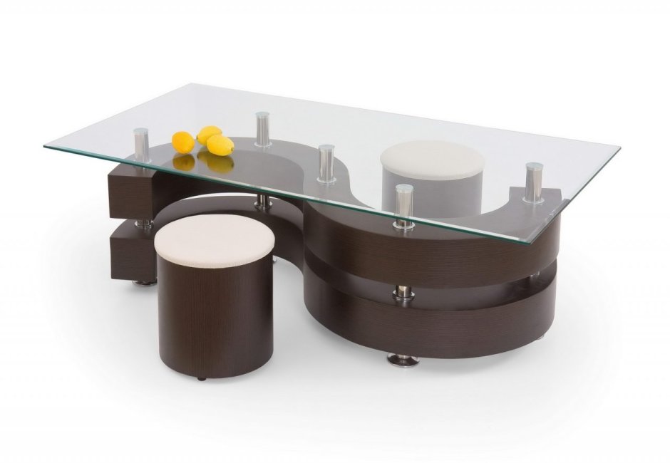 Журнальный столик с пуфиками