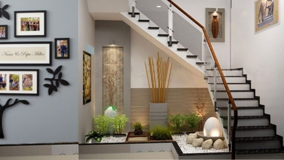 Зимний сад под лестницей