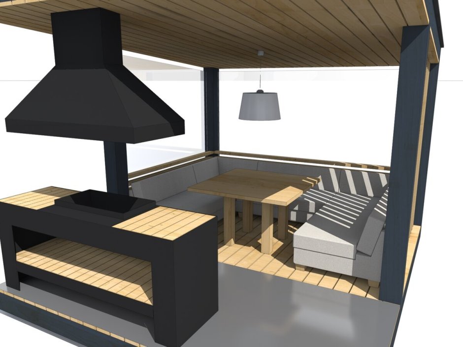 Навес для летней кухни