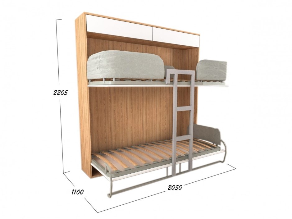 Калейдоскоп двухъярусная кровать трансформер 2