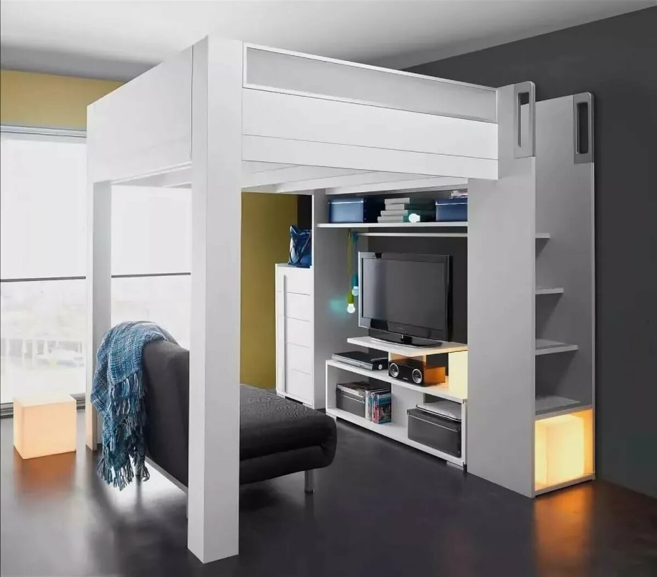 Кровать-чердак двуспальная взрослая 140х200