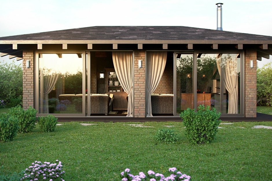 Беседка 3х3 с мангалом