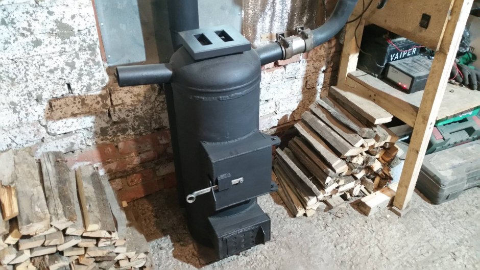 Теплообменник из газового баллона на буржуйку
