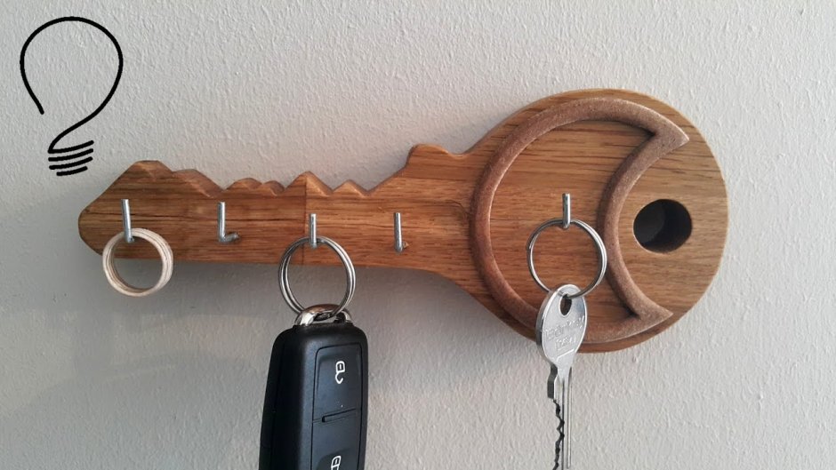 Вешалка для ключей из дерева своими руками