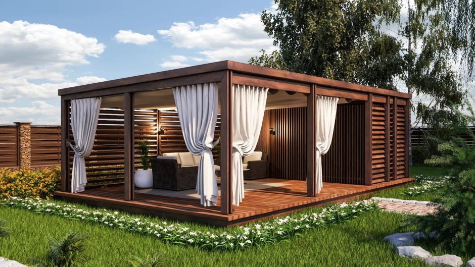 Беседка в современном стиле