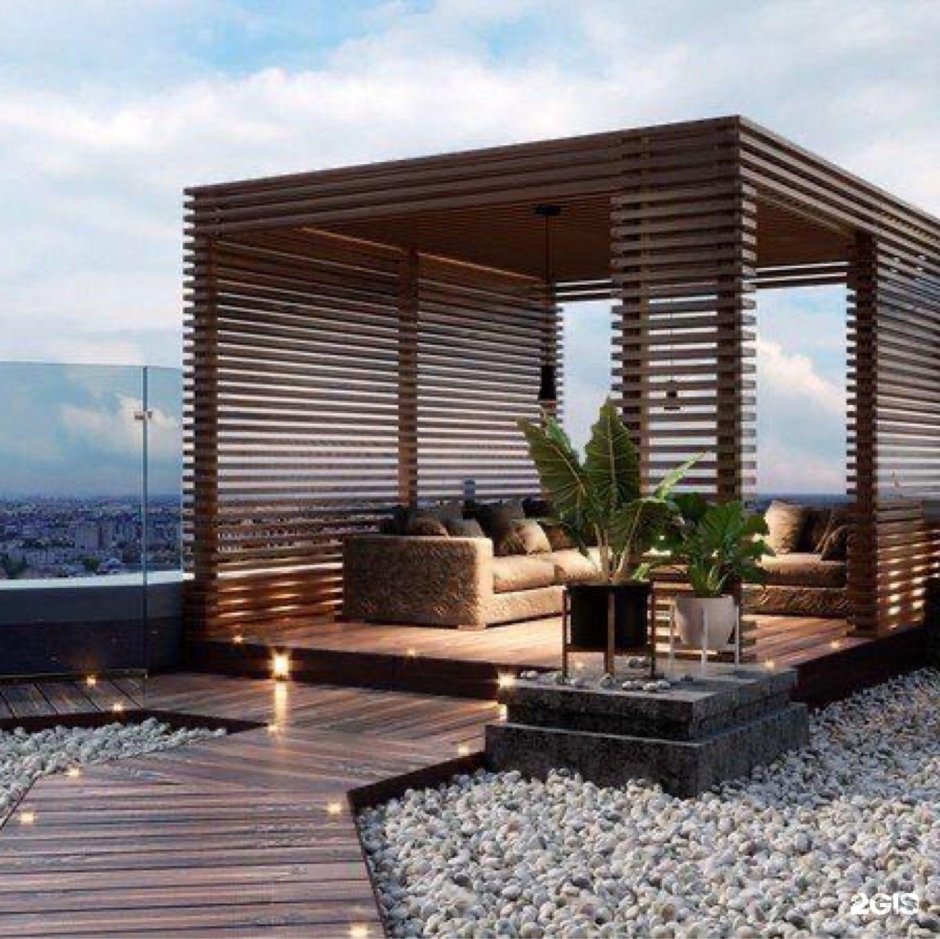 Навес-беседка для дачи