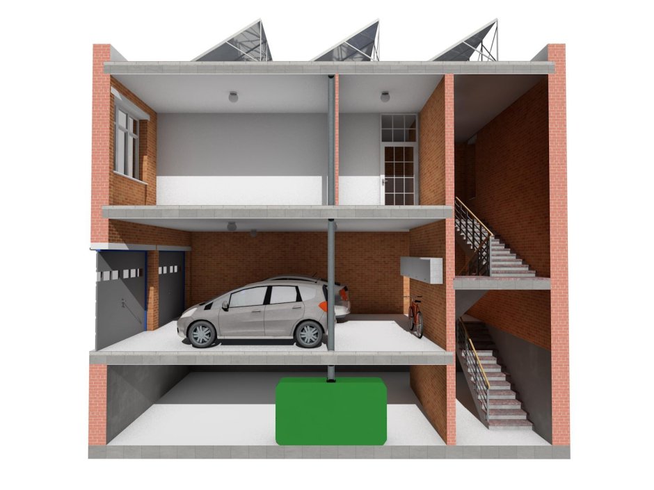 Двухэтажный гараж