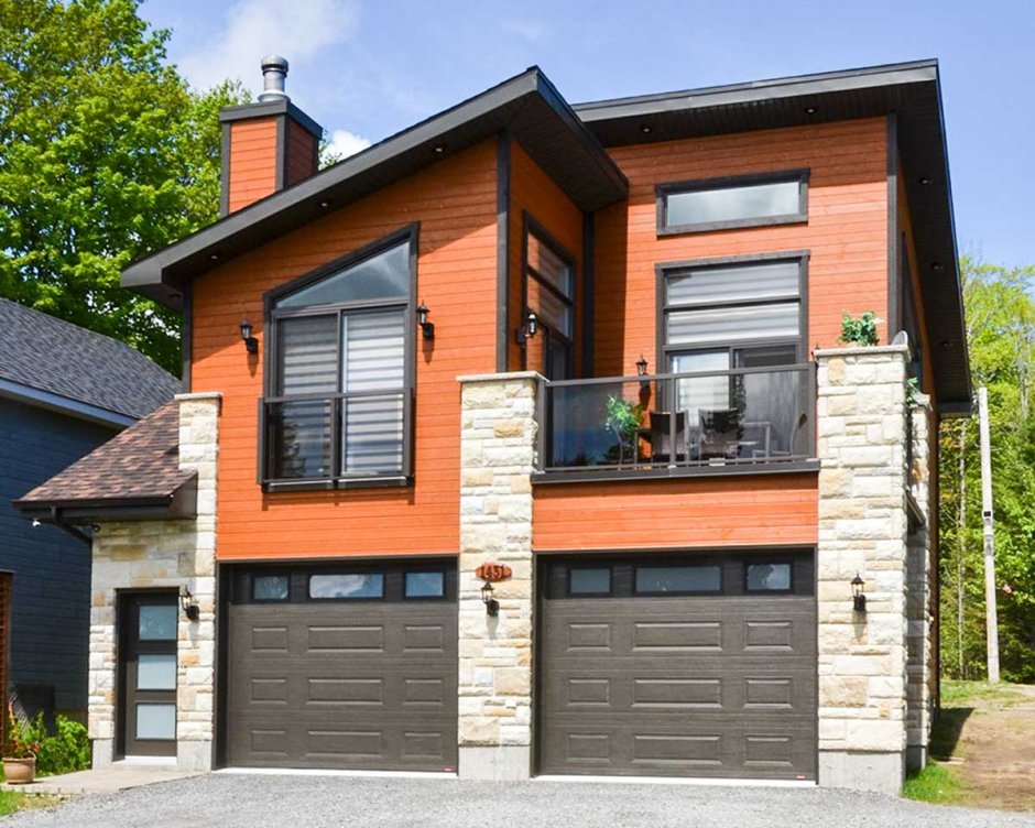 Двухэтажный жилой гараж