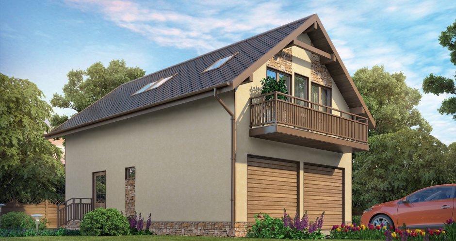 Двухэтажный гараж