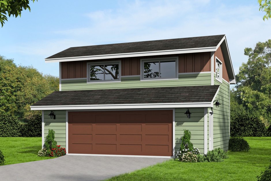 Проект двухэтажного жилого гаража