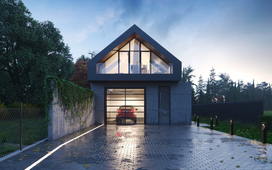 Проект двухэтажного гаража