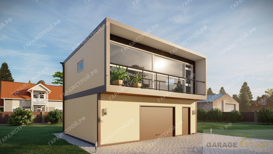 Проект двухэтажного гаража