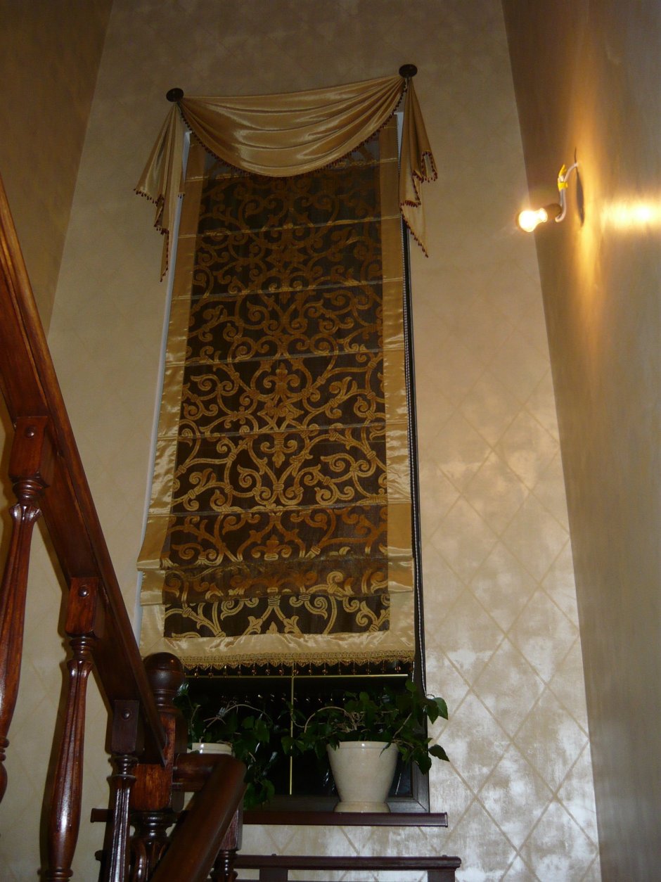 Занавески на высокие окна