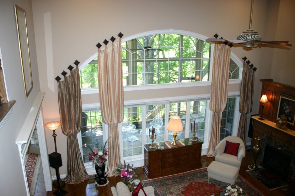 Французские шторы в кабинете