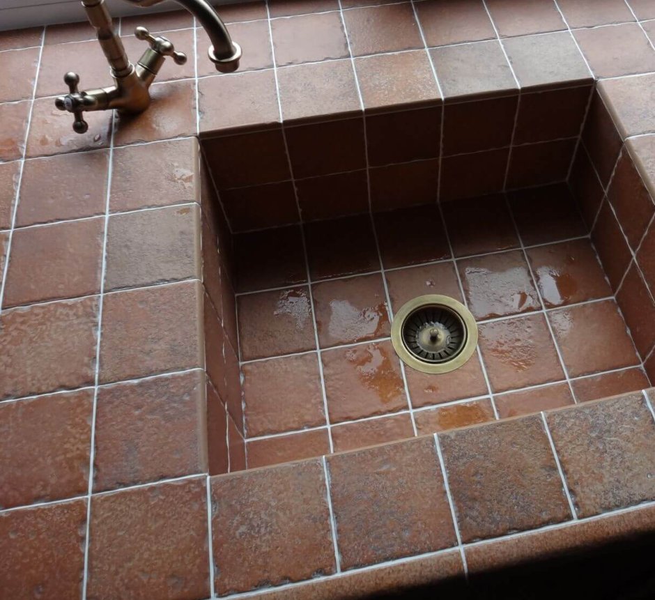 Раковина из керамогранита для ванной