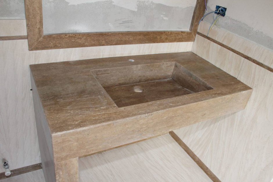 Столешница для раковины из плитки