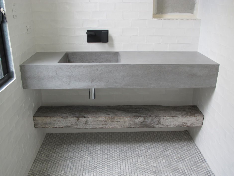 Столешница из слэба в ванной