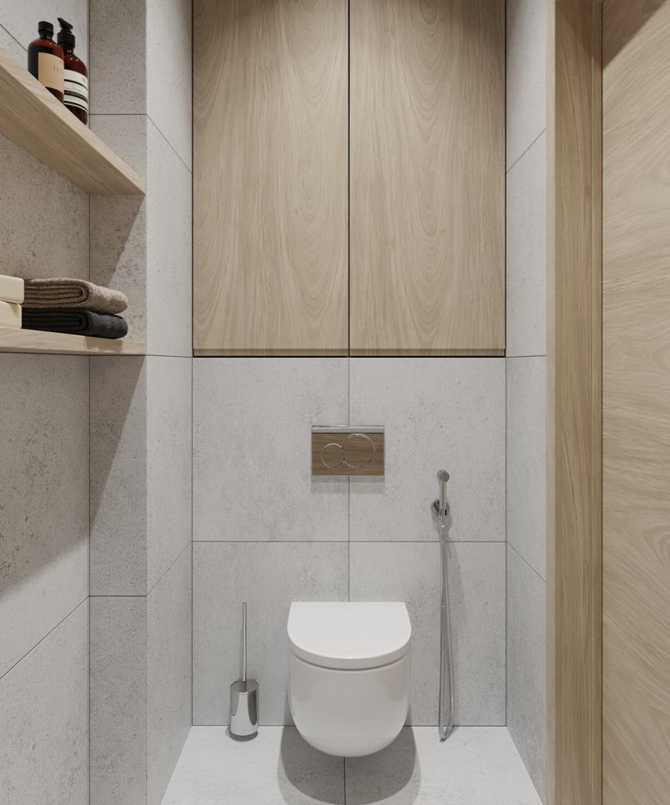 Интерьер туалета маленького