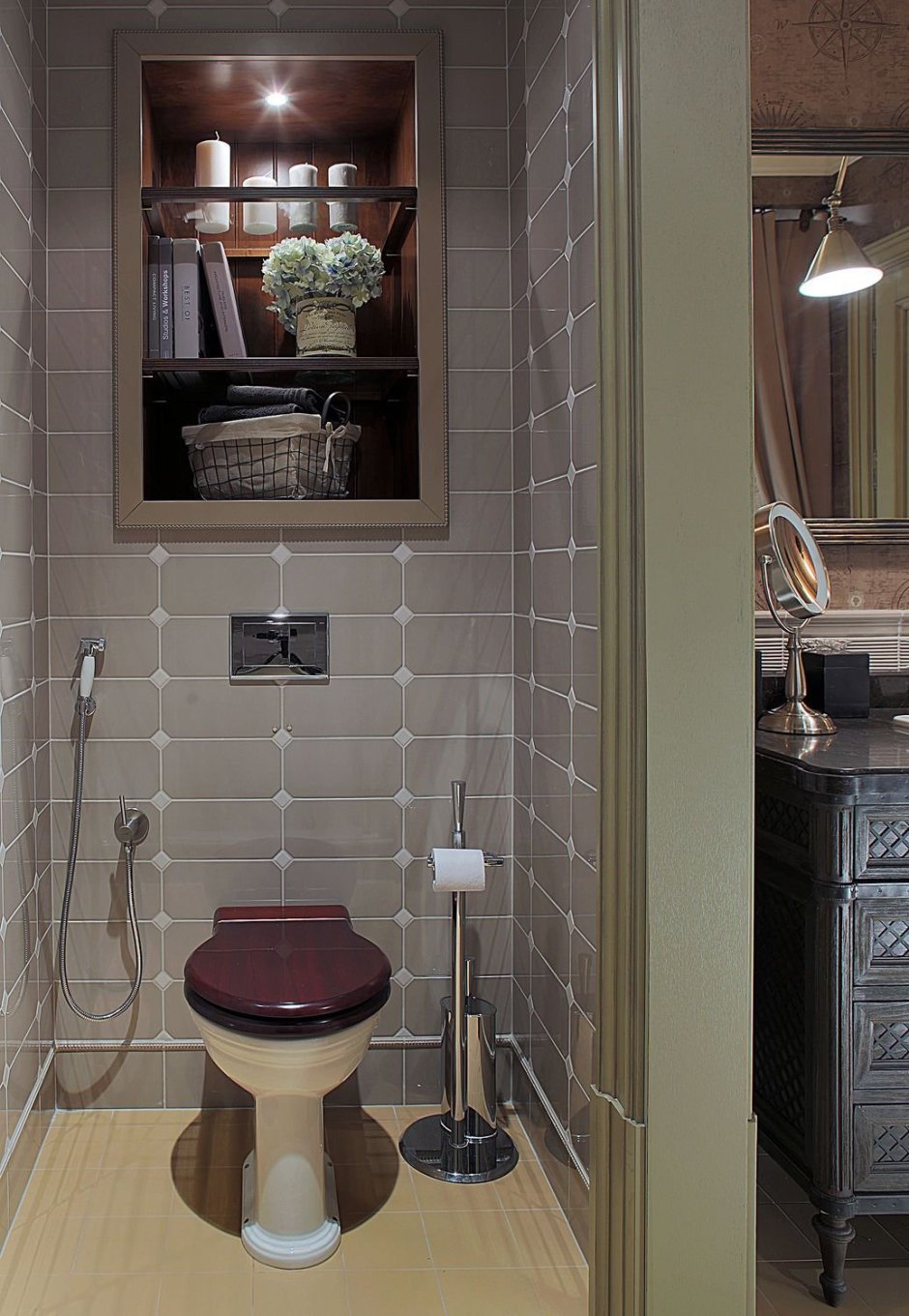 Современный санузел с инсталляцией