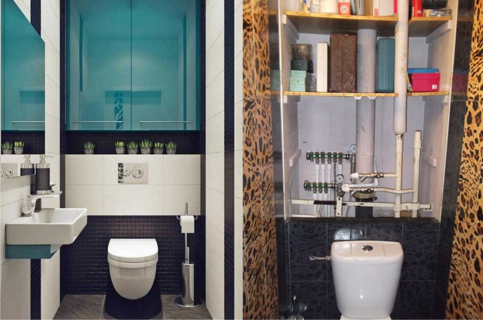 Полка с подсветкой над инсталляцией