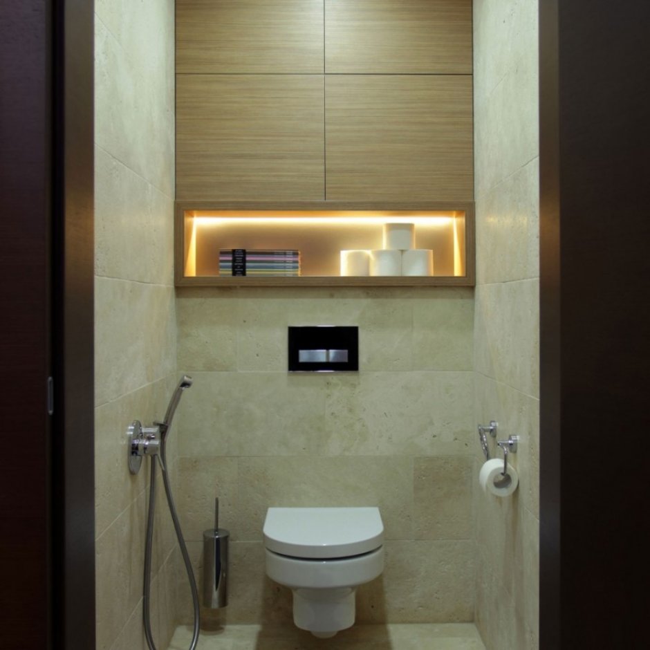 Шкаф в санузел над инсталляцией