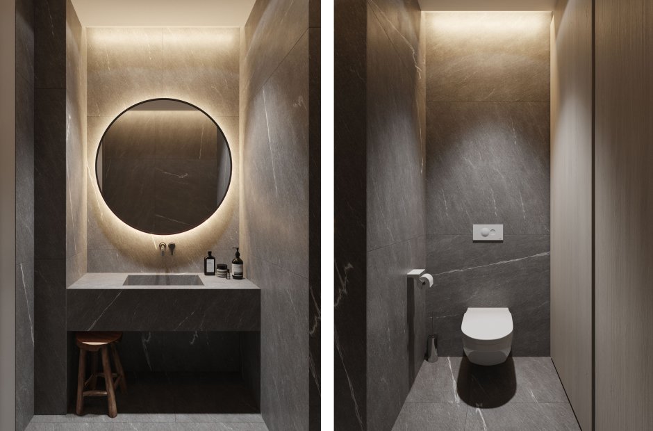 Полки над инсталляцией