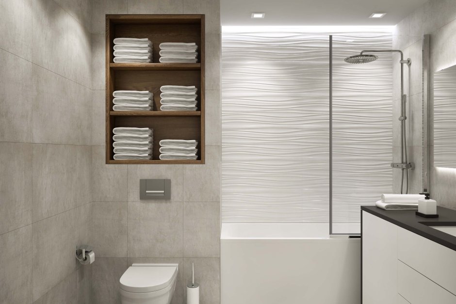 Интерьер туалета маленького