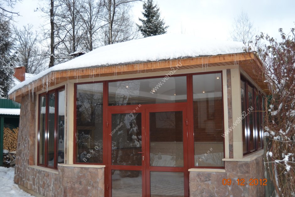 Кухня беседка зимняя
