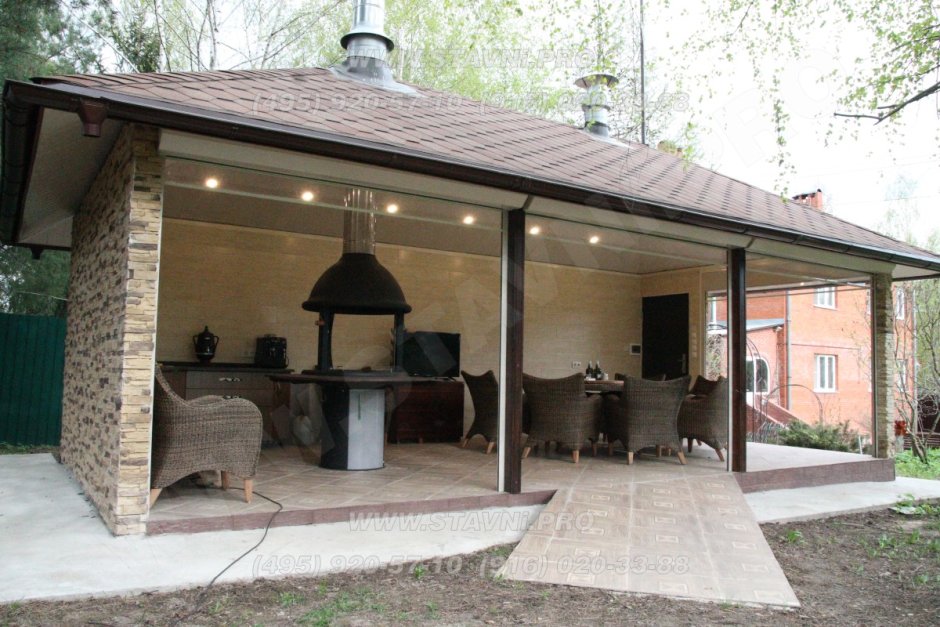 Летняя кухня с террасой