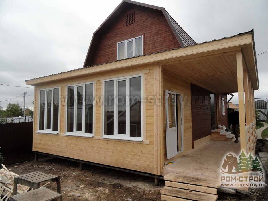 Каркас террасы из бруса 150х150