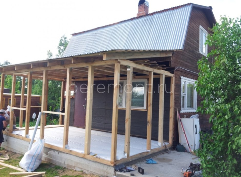 Постройка веранды