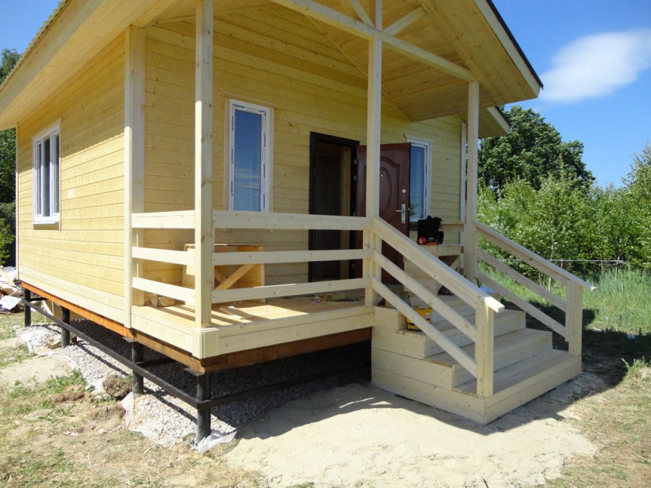 Пристрой к деревянному дому