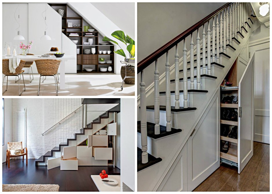 Ящики под лестницей