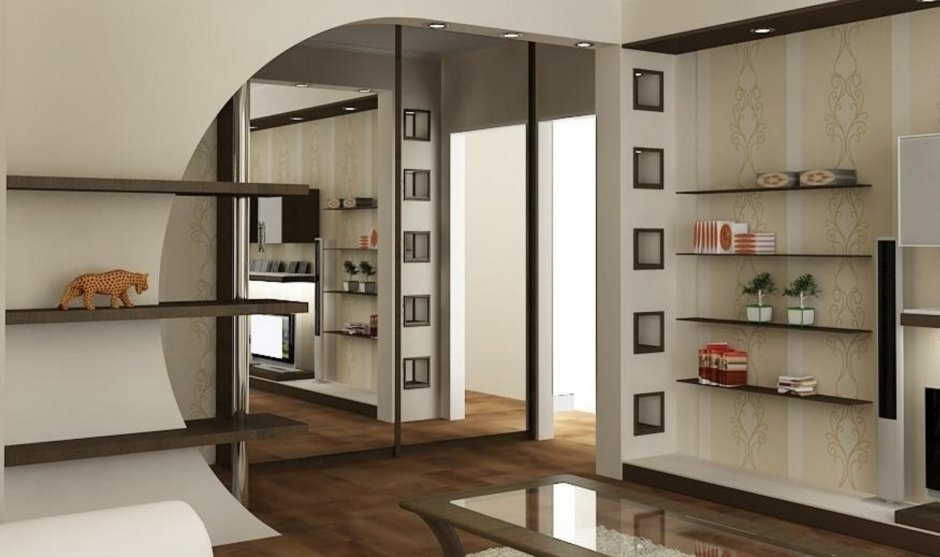 Мобильная перегородка из гипсокартона зонирование