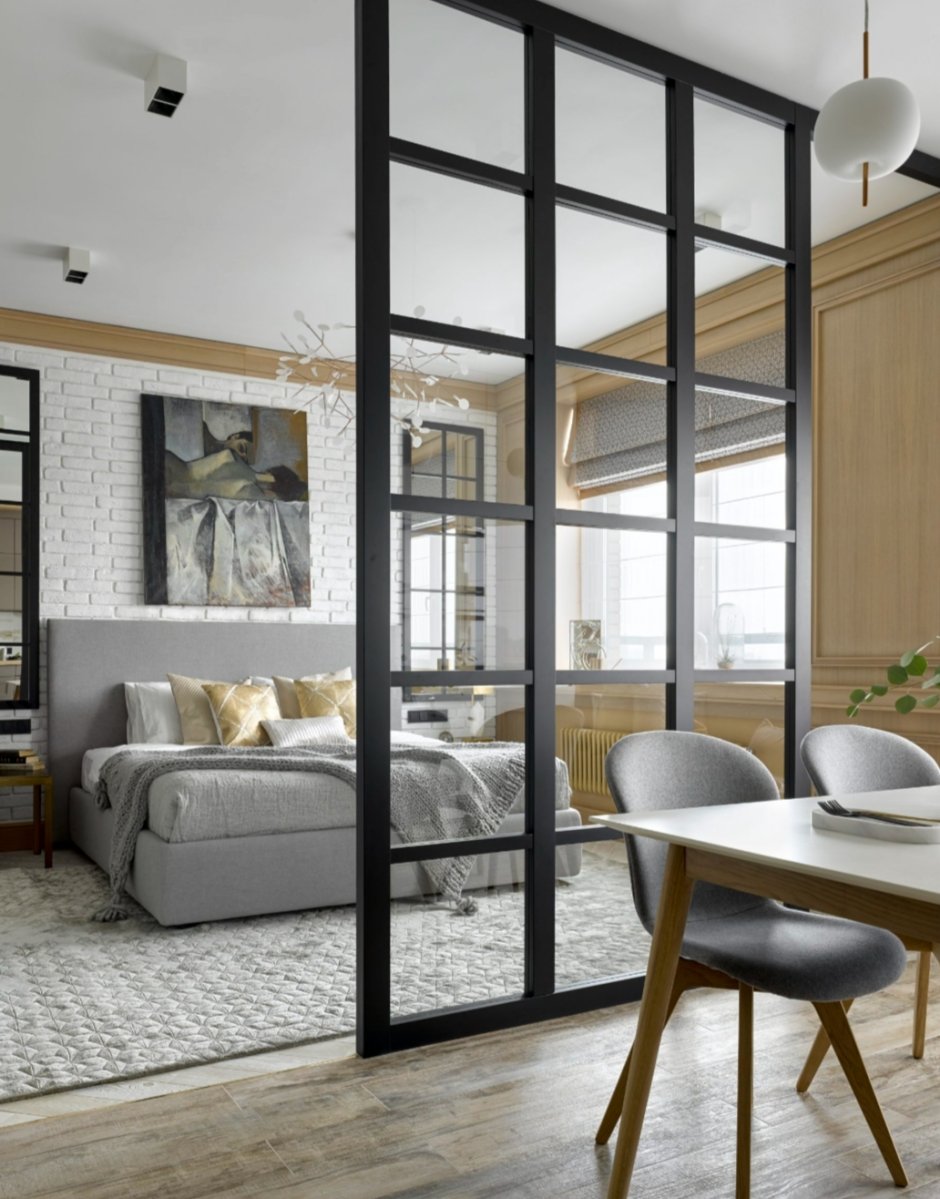 Лофт перегородка в спальне