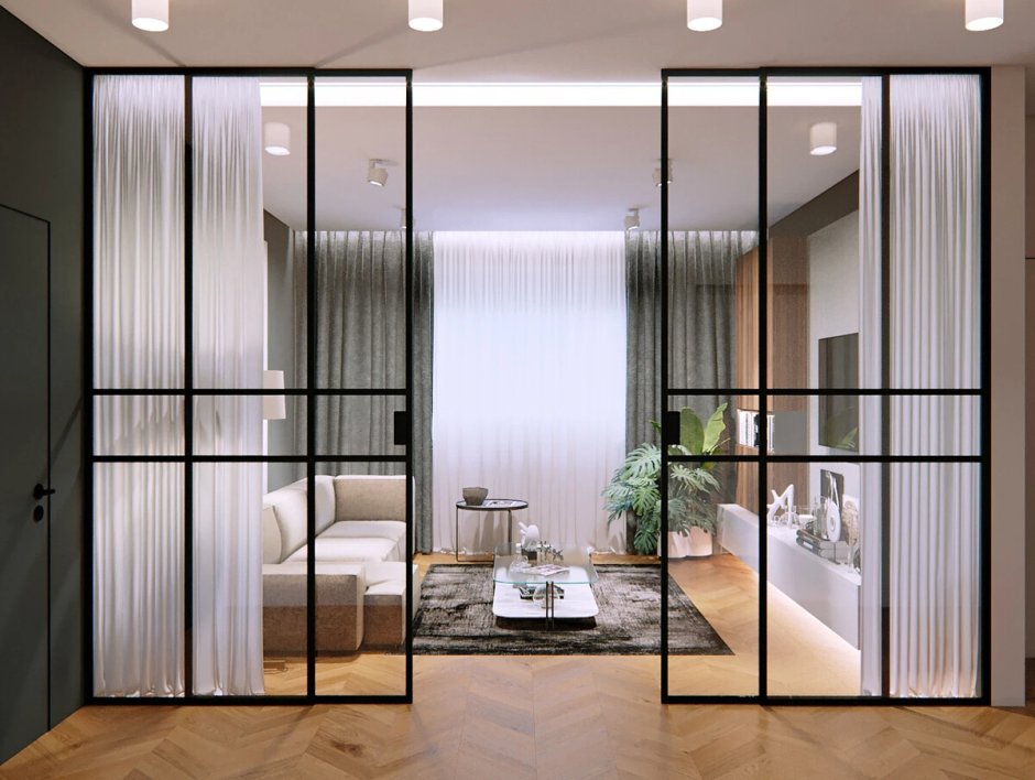 Металлические перегородки в стиле лофт