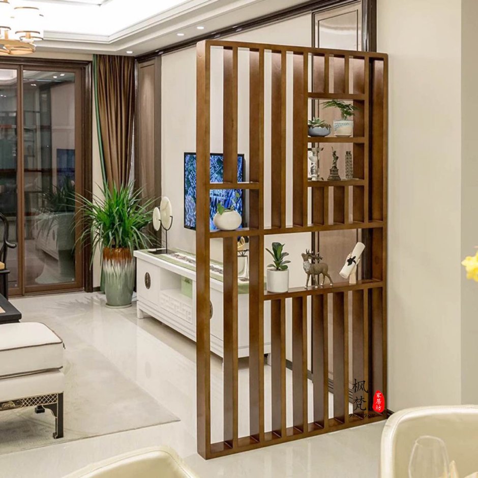 Японские шторы для зонирования комнаты