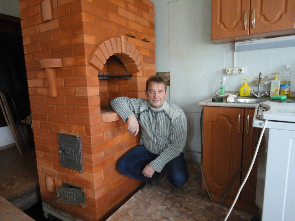 Отопительная кирпичная печь 100кв