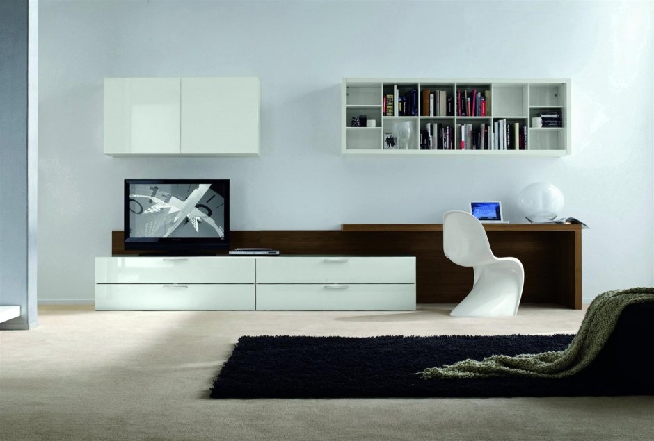 Тумба под телевизор с рабочим местом