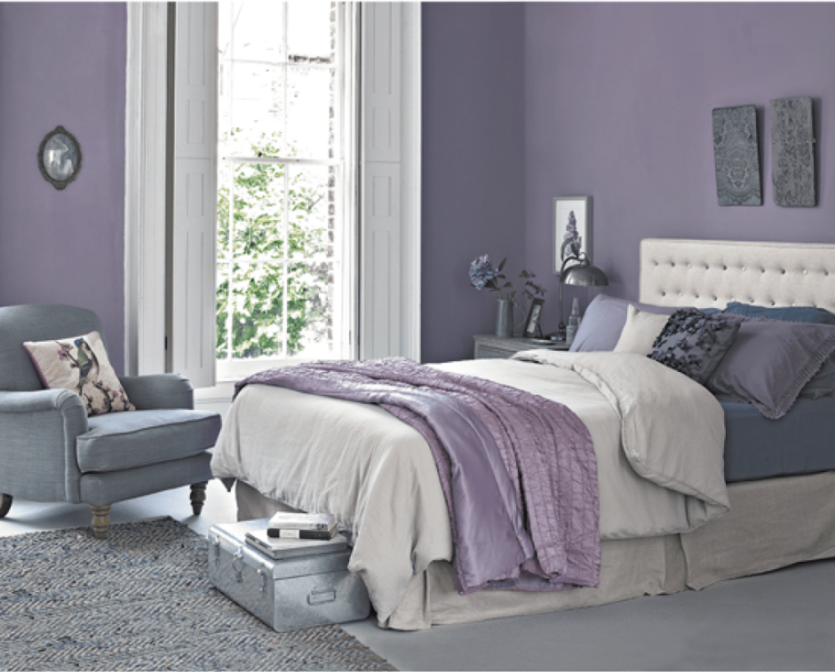 Светло лавандовый цвет стен