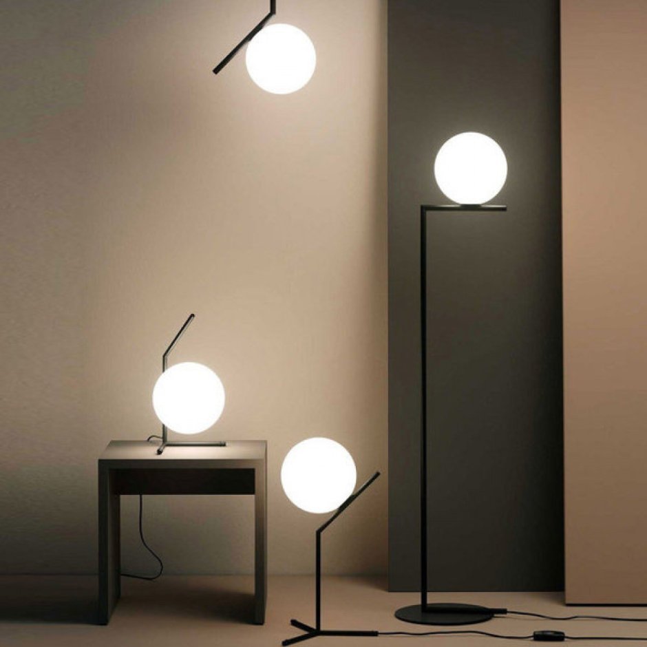 Ic Lighting Flos Floor 2 Black by Michael Anastassiades торшер