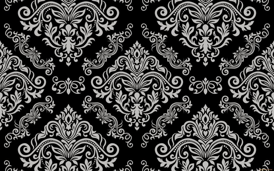 Черный фон с узорами