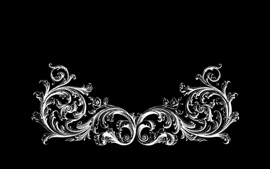 Черный фон с узорами