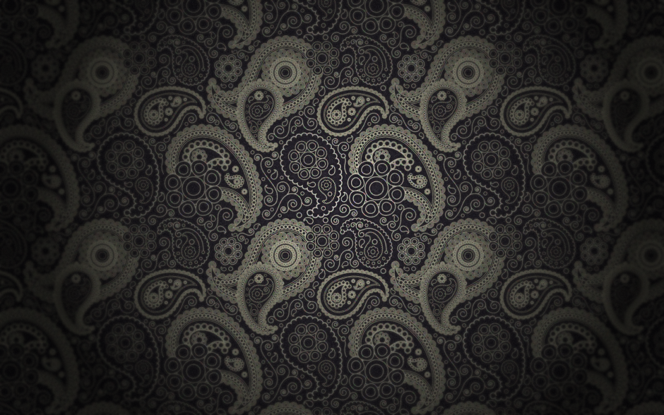 Восточные узоры на черном фоне