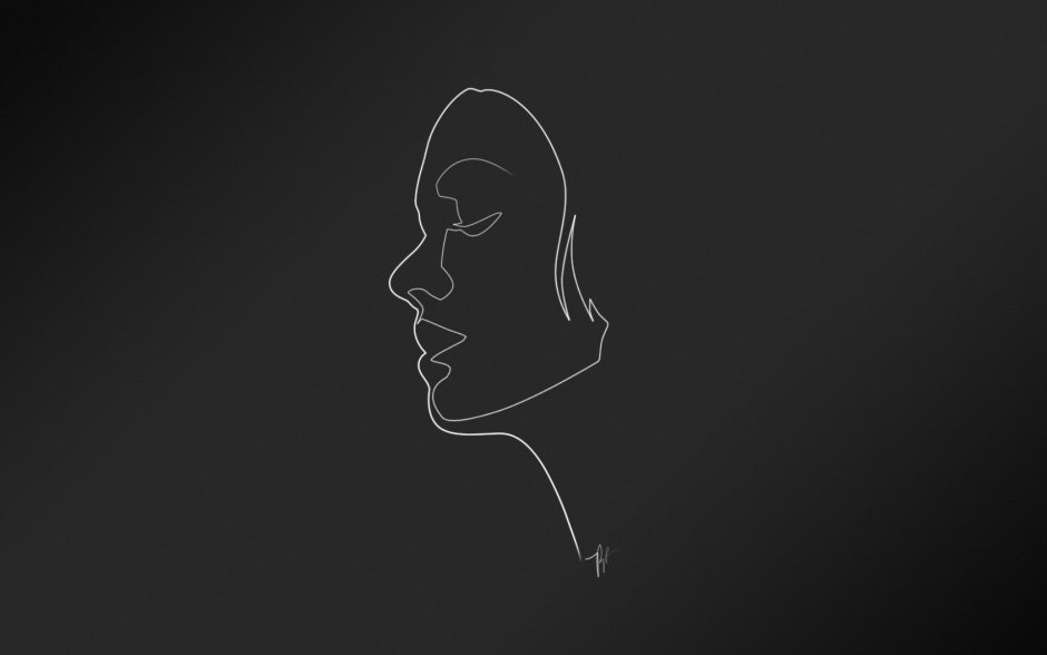 Лицо девушки Минимализм