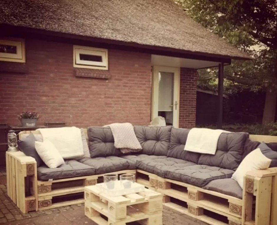 Дачная мебель из поддонов