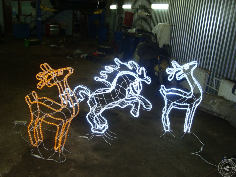Декорации светодиодная олень